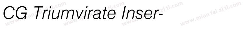 CG Triumvirate Inser字体转换